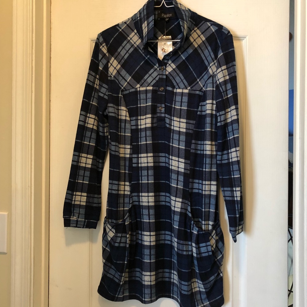 Papillon Blue Plaid Dress